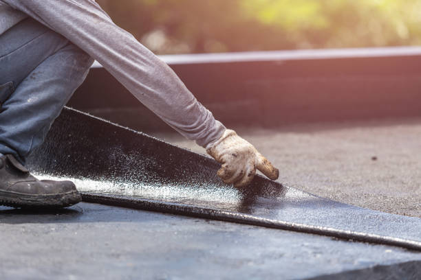 Professional Waterproofing technician working in Linden, VA